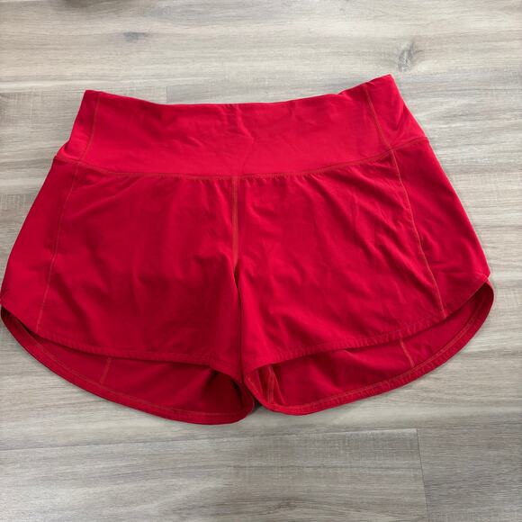 Lululemon Speed Up High-Rise Short 4" Dark Red Women Size 10 - Picture 1 of 5